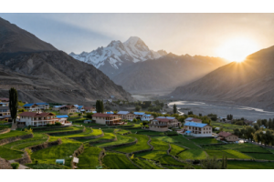 Best hotels to stay in Hunza Valley surrounded by mountains, Rakaposhi peak, and scenic natural landscapes