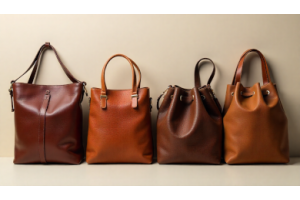 Best leather types for bags including full-grain, top-grain, and genuine leather samples
