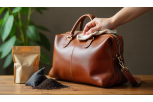Fresh and clean leather bag with odor removal techniques
