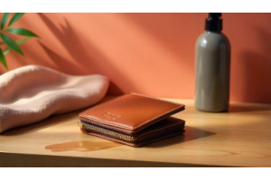 HimalayanBits leather wallet being carefully shrunk with step-by-step care