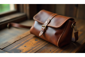 Well-maintained leather bag showing smooth texture, rich color, and natural patina after proper cleaning and conditioning