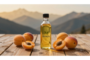 Hunza Apricot Oil Bottle with Apricot Kernels – Cold Pressed Natural Oil from Hunza Valley