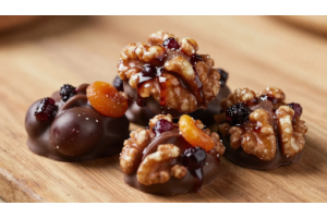 Kilaow Hunzai Chocolate made from walnuts coated with grape, apricot, and mulberry juice