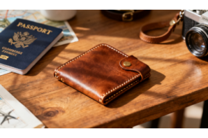  Luxury handmade leather passport holder for travel