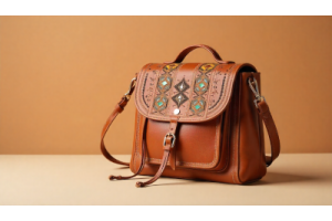 Hunza-inspired handmade leather bag with traditional patterns and premium craftsmanship