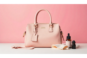 Removing ink stains from a white leather purse safely at home