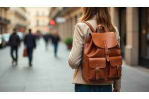 Handmade leather backpack showcasing timeless style, durability, and craftsmanship