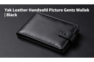 Yak Leather Handcrafted Picture Gents Wallet Black – Premium Handmade Men Wallet with Picture Holder and Card Slots