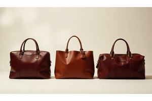 Three leather bags for work, weekend, and travel showing style and quality