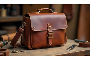 Handmade leather bag showcasing timeless craftsmanship, durability, and elegant style