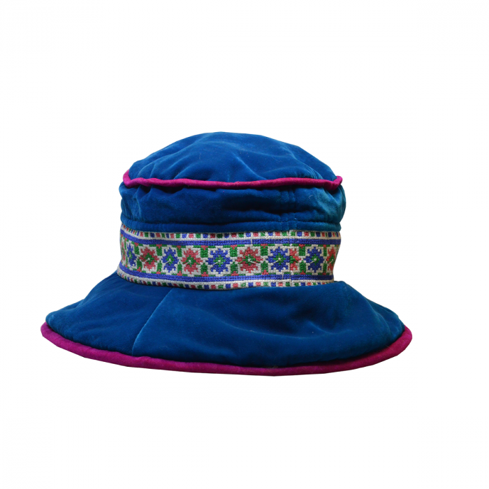Velvet Cloche Hat |Wool Felt Top Hat - Handmade Vintage  display picture 3