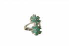 Silver Ring with Emerald Floral Design – Handmade Jewelry Silver Ring with Emerald Floral Design – Handmade Jewelry 5000