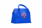 Yak Leather Crossbody Bag With Cross- Strap and embroidery| Blue Bag YLC-Blue_Bag 8000