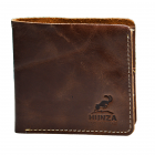 Yak Leather | Ibex Engraved Bifold Vintage Wallet|D Brown YLIE|D-Brown 2400
