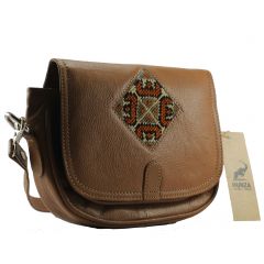 Embroidered Cross-Body Shoulder Brown Bag Handmade Flower Embroidered Bag Trend Embroidery Embroidered-Cross-Body-Shoulder-Brown-Bag-Brown 4000