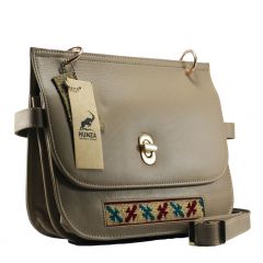 Cross shoulder leather bag, hand stitched embroidery, bag, handbag, skin Cross -shoulder-leather-bag-skin 6000