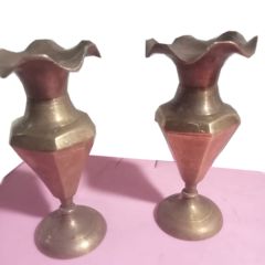 Vintage Brass Vase Pair Vintage Brass Vase Pair 10000