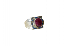 Classic Oval Ruby Men's Ring in 925 Silver – Timeless Elegance for Every Occasion Classic Oval Ruby Men's Ring in 925 Silver 5000