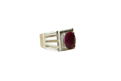 Luxury Ruby & Sapphire Men's Statement Ring in Sterling Silver – Royal Inspired Design Luxury Ruby & Sapphire Men's Statement Ring in Sterling Silver 5000
