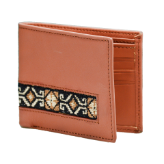 Yak Leather Embroidered Gents Wallet|brown YLEG-brown 2000