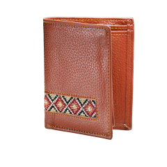 Yak Leather Embroidered Gents Wallet|L-brown YLEG-L-brown 2500