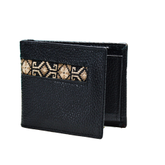 Yak Leather Embroidered Gents Wallet|black-2 YLEG-black-2 2000