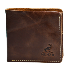 Yak Leather | Ibex Engraved Bifold Vintage Wallet|D Brown YLIE|D-Brown 2400