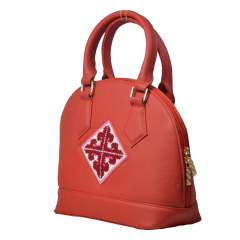 Top Handle Bag with Embroidery | Yak Leather top-handle-leather-bag 5000