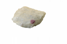 Natural Ruby in White Feldspar Matrix – Raw Corundum Gemstone Specimen Natural Ruby in White Feldspar Matrix 10000