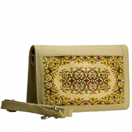 Original Leather & Embroidered Cross-Body Shoulder Medium Size Bag Handmade Embroidered Bag OLECB-Bag 10000