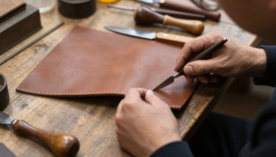 Original leather wallets for men in Pakistan manufacturing process
