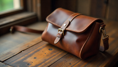 Well-maintained leather bag showing smooth texture, rich color, and natural patina after proper cleaning and conditioning