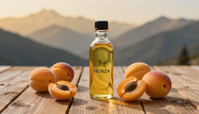 Hunza Apricot Oil Bottle with Apricot Kernels – Cold Pressed Natural Oil from Hunza Valley