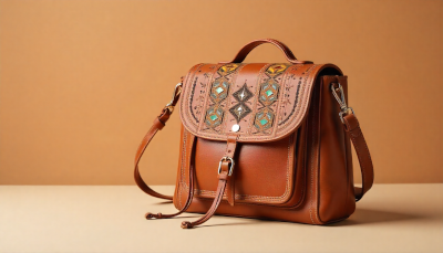 Hunza-inspired handmade leather bag with traditional patterns and premium craftsmanship