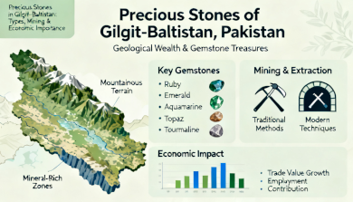 Precious stones of Gilgit-Baltistan in northern Pakistan 