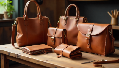 Handmade leather bag showcasing unique craftsmanship, durability, and stylish design