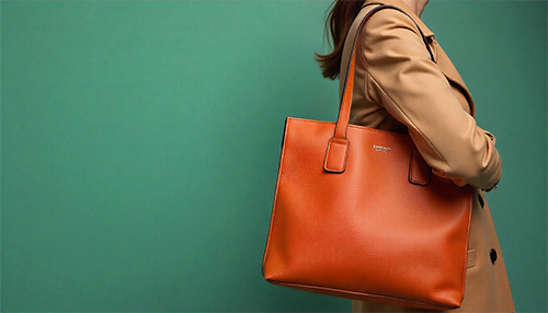 Eco-friendly leather bag representing sustainable leather shopping in 2025