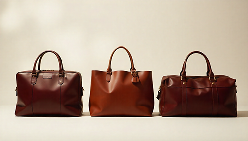 Three leather bags for work, weekend, and travel showing style and quality